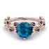 Leaves All Around Blue Topaz Ring - Sydney 2ct No. 514