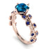 Leaves All Around Blue Topaz Ring - Sydney 2ct No. 514