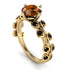 Leaves All Around Yellow Gold Brown Diamond Ring - Sydney 2ct No. 1107