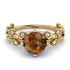 Leaves All Around Yellow Gold Brown Diamond Ring - Sydney 2ct No. 1101