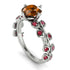 Leaves All Around White Gold Brown Diamond Ring - Sydney 2ct No. 1112