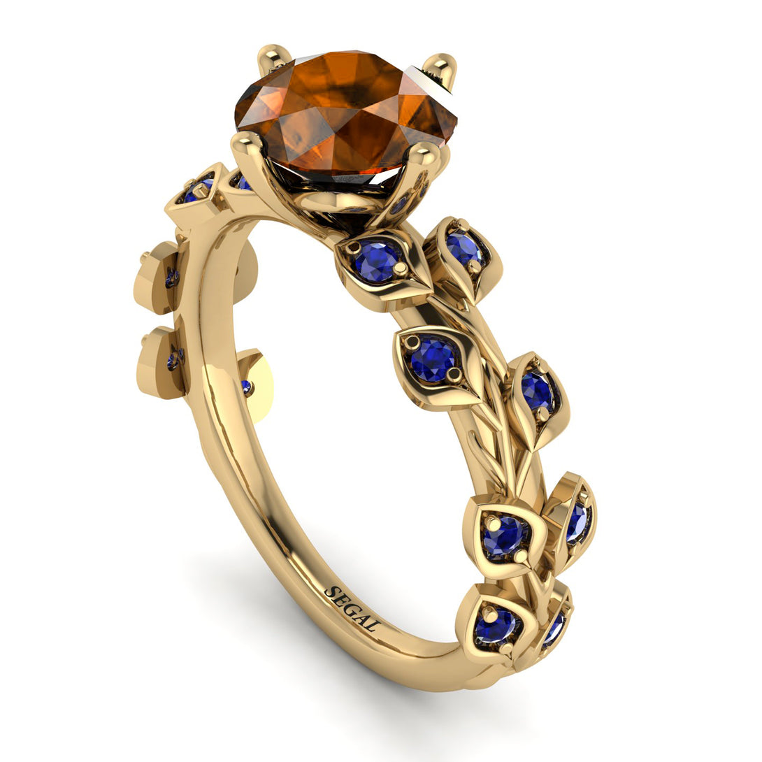 Leaves All Around Brown Diamond Ring - Sydney 2ct No. 1113