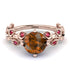 Leaves All Around Rose Gold Brown Diamond Ring - Sydney 2ct No. 1111