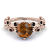 Leaves All Around Rose Gold Brown Diamond Ring - Sydney 2ct No. 1108