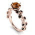 Leaves All Around Rose Gold Brown Diamond Ring - Sydney 2ct No. 1108