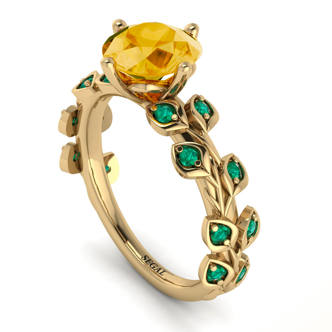 Leaves All Around Citrine Ring - Sydney 2ct No. 604