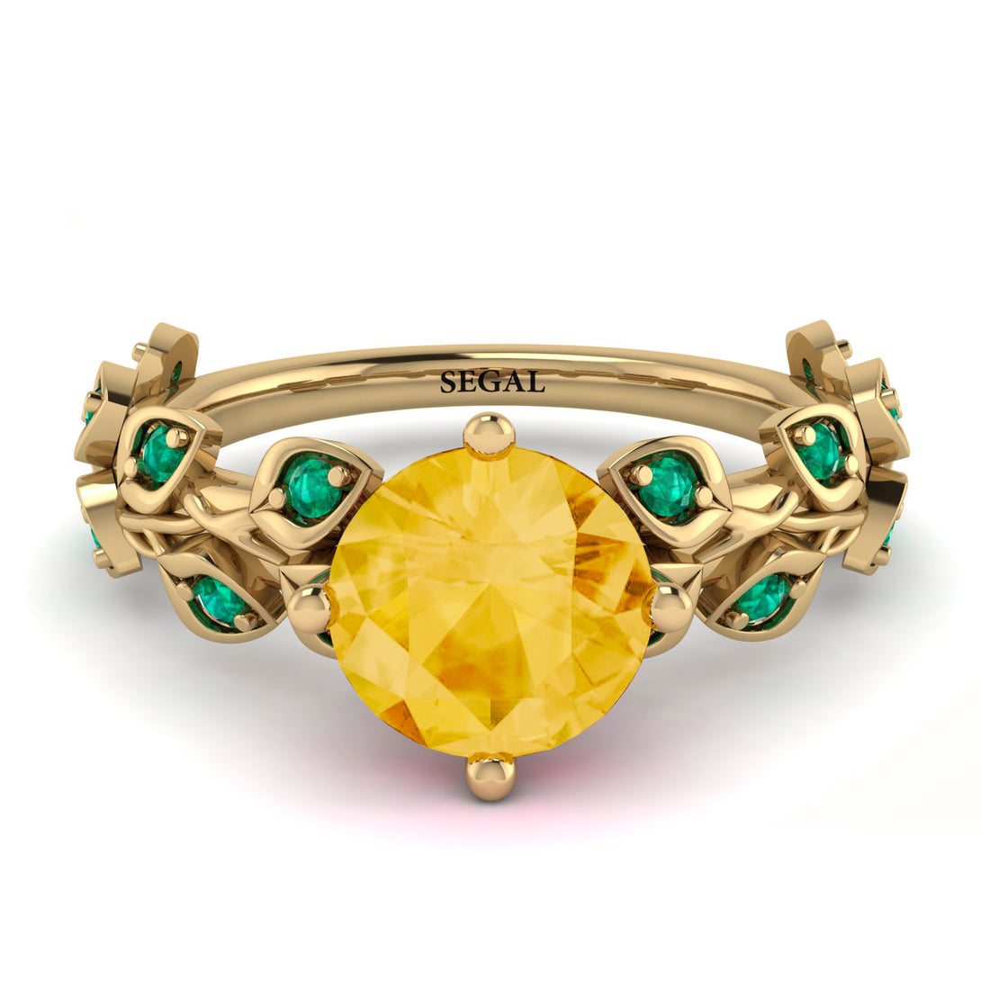Leaves All Around Citrine Ring - Sydney 2ct No. 604