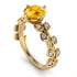 Leaves All Around Yellow Gold Citrine Ring - Sydney 2ct No. 601
