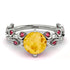 Leaves All Around White Gold Citrine Ring - Sydney 2ct No. 612