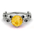 Leaves All Around White Gold Citrine Ring - Sydney 2ct No. 609