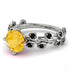 Leaves All Around White Gold Citrine Ring - Sydney 2ct No. 609
