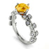 Leaves All Around White Gold Citrine Ring - Sydney 2ct No. 603