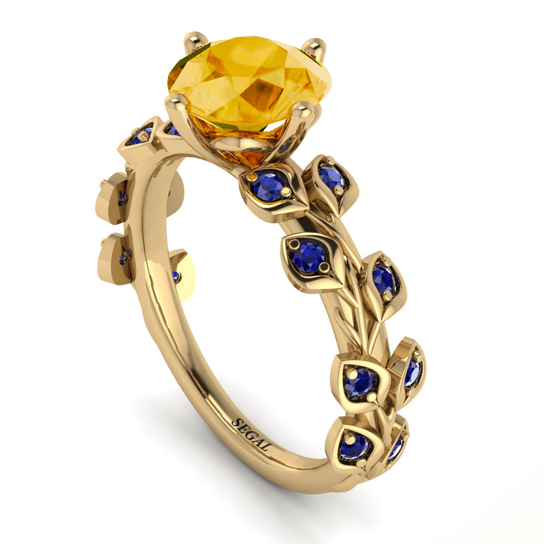 Leaves All Around Citrine Ring - Sydney 2ct No. 613