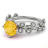Leaves All Around White Gold Citrine Ring - Sydney 2ct No. 603