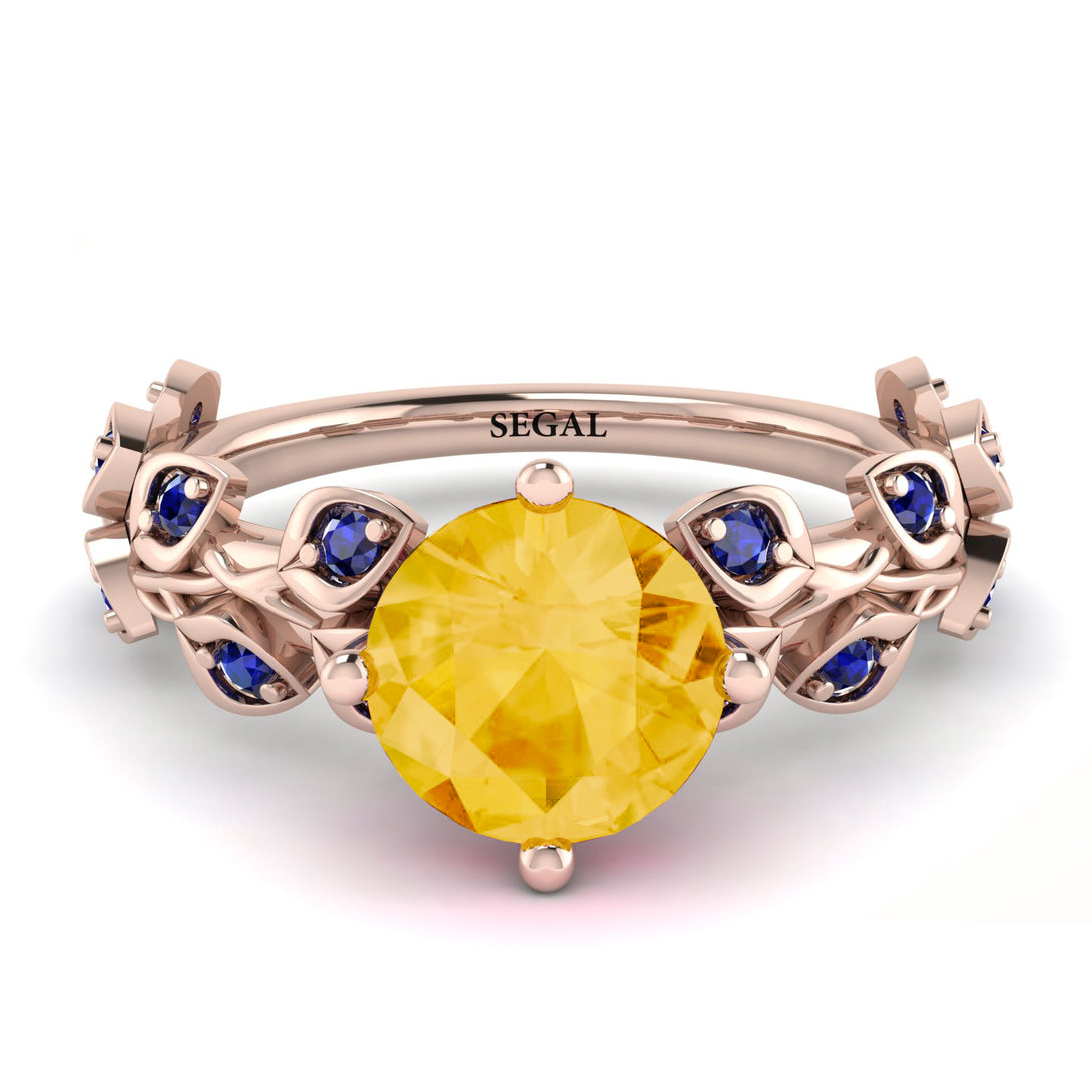 Leaves All Around Citrine Ring - Sydney 2ct No. 614