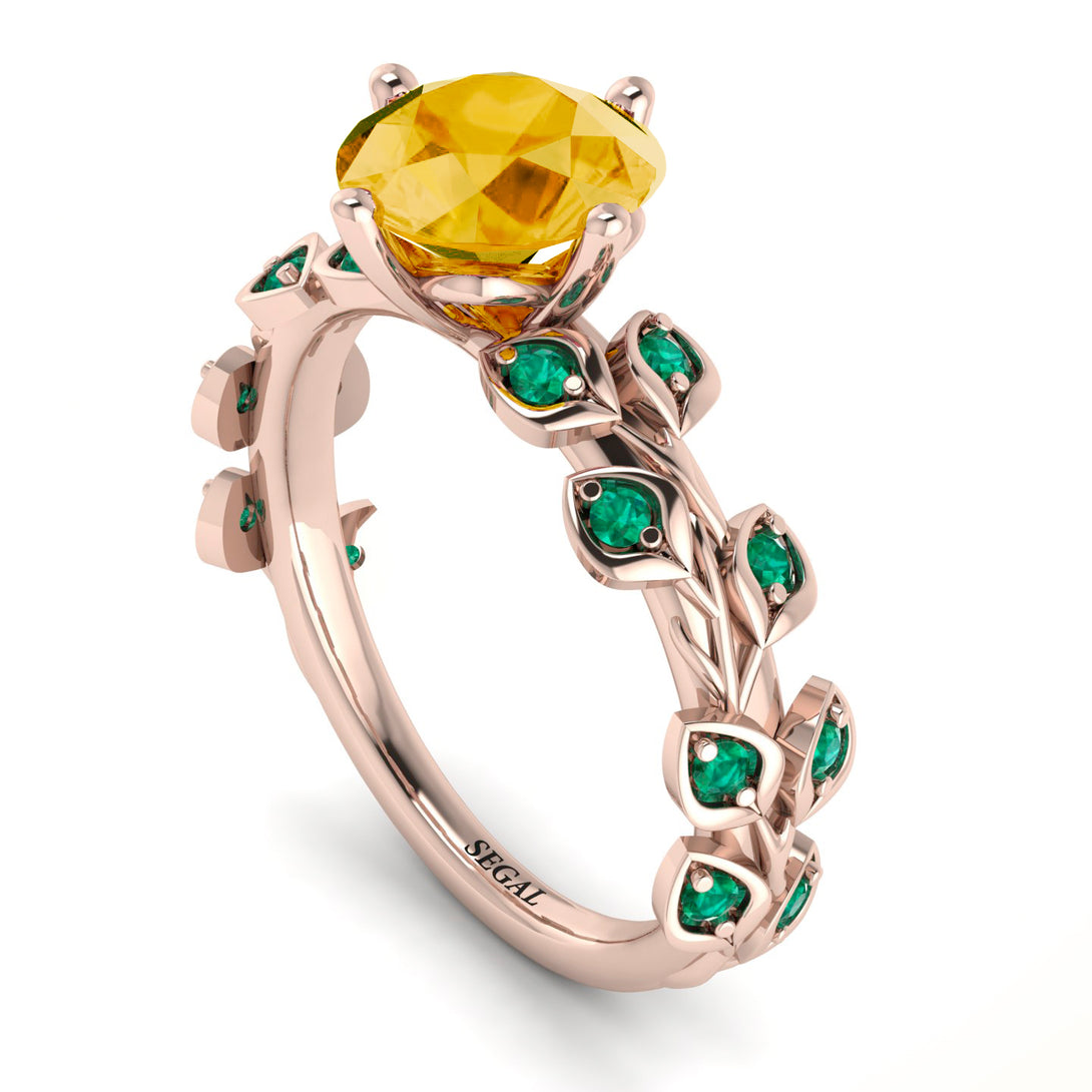 Leaves All Around Citrine Ring - Sydney 2ct No. 605