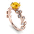 Leaves All Around Rose Gold Citrine Ring - Sydney 2ct No. 602