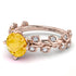 Leaves All Around Rose Gold Citrine Ring - Sydney 2ct No. 602