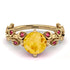 Leaves All Around Yellow Gold Citrine Ring - Sydney 2ct No. 610