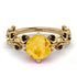 Leaves All Around Yellow Gold Citrine Ring - Sydney 2ct No. 607