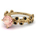 Leaves All Around Yellow Gold Morganite Ring - Sydney 2ct No. 907