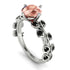 Leaves All Around White Gold Morganite Ring - Sydney 2ct No. 909