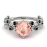 Leaves All Around White Gold Morganite Ring - Sydney 2ct No. 909
