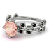 Leaves All Around White Gold Morganite Ring - Sydney 2ct No. 909