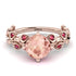 Leaves All Around Rose Gold Morganite Ring - Sydney 2ct No. 911