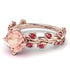 Leaves All Around Rose Gold Morganite Ring - Sydney 2ct No. 911