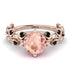 Leaves All Around Rose Gold Morganite Ring - Sydney 2ct No. 908