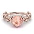 Leaves All Around Rose Gold Morganite Ring - Sydney 2ct No. 902