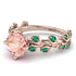 Leaves All Around Morganite Ring - Sydney 2ct No. 905