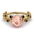Leaves All Around Yellow Gold Morganite Ring - Sydney 2ct No. 907