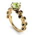 Leaves All Around Yellow Gold Peridot Ring - Sydney 2ct No. 707