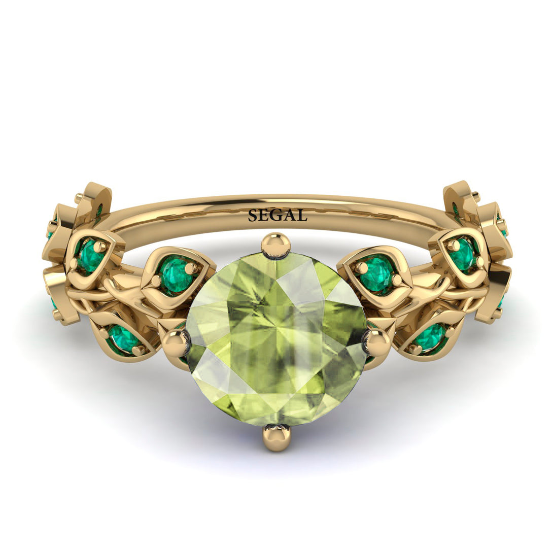 Leaves All Around Peridot Ring - Sydney 2ct No. 704