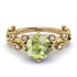 Leaves All Around Yellow Gold Peridot Ring - Sydney 2ct No. 701