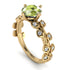 Leaves All Around Yellow Gold Peridot Ring - Sydney 2ct No. 701