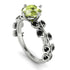 Leaves All Around White Gold Peridot Ring - Sydney 2ct No. 709