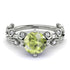 Leaves All Around White Gold Peridot Ring - Sydney 2ct No. 703