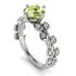 Leaves All Around White Gold Peridot Ring - Sydney 2ct No. 703