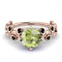 Leaves All Around Rose Gold Peridot Ring - Sydney 2ct No. 708