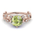Leaves All Around Rose Gold Peridot Ring - Sydney 2ct No. 702