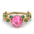 Leaves All Around Pink Moissanite Ring - Sydney 2ct No. 804