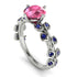 Leaves All Around Pink Moissanite Ring - Sydney 2ct No. 815