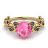 Leaves All Around Pink Moissanite Ring - Sydney 2ct No. 813
