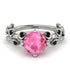 Leaves All Around White Gold Pink Moissanite Ring - Sydney 2ct No. 809