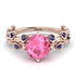 Leaves All Around Pink Moissanite Ring - Sydney 2ct No. 814
