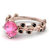 Leaves All Around Rose Gold Pink Moissanite Ring - Sydney 2ct No. 808
