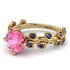 Leaves All Around Pink Moissanite Ring - Sydney 2ct No. 813